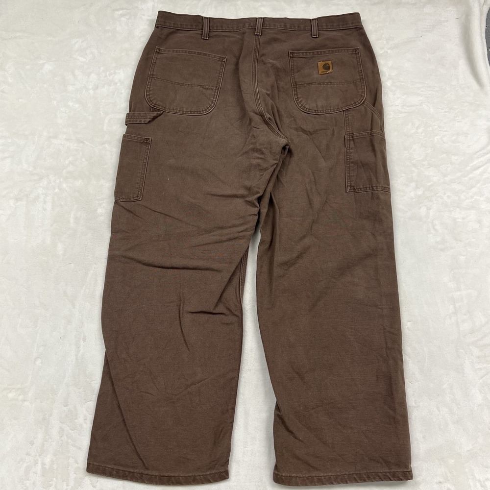 Carhartt B11 CHT Dungaree Fit Mens 40x30 Brown Cotton Duck Canvas Work Pants